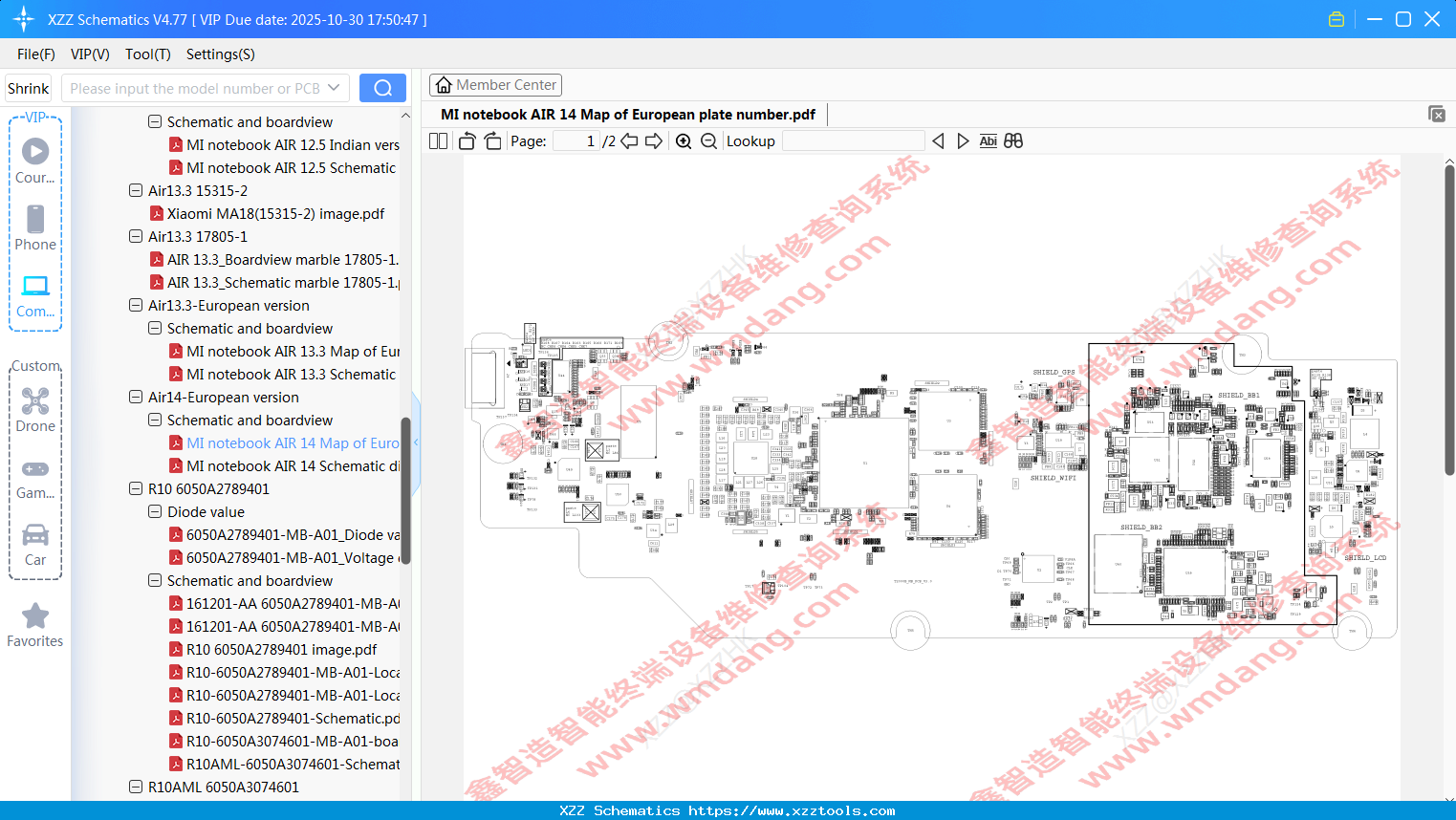 Laptop Xiaomi MI Notebook AIR 14 Map Of European Plate Number